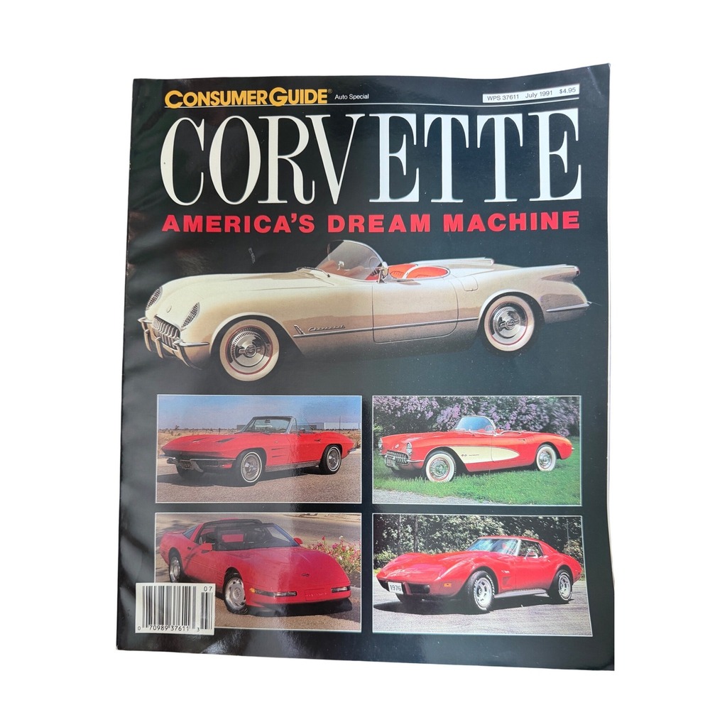 Consumer Guide Corvette Magazine July 1991 America's Dream Machine Red‎